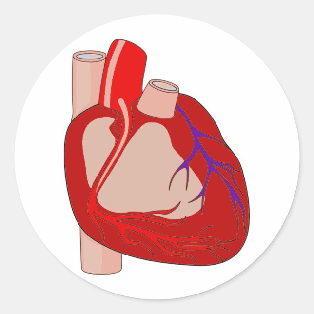 Big Hearted Classic Round Sticker (Front)