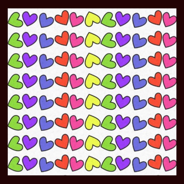 Big Hearts in Rainbow Colors Tissue Paper (Creator Uploaded)