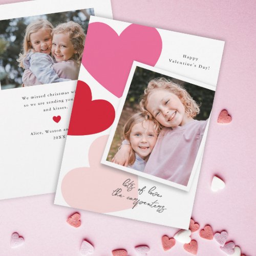 Big Hearts Photo Valentines  Holiday Card
