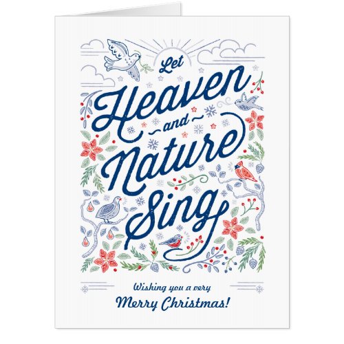 Big Heaven and Nature Sing Christmas Card