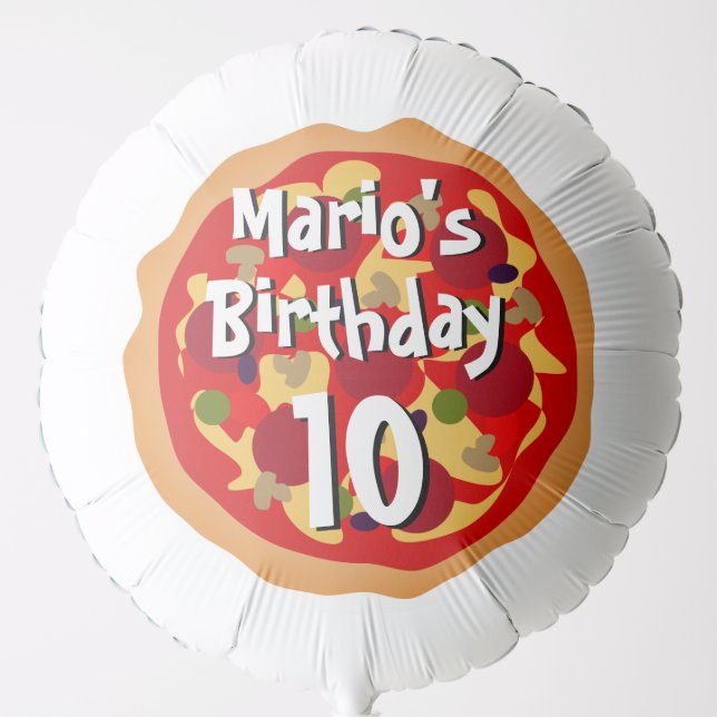 Big helium balloons for kid's pizza Birthday party (Front)
