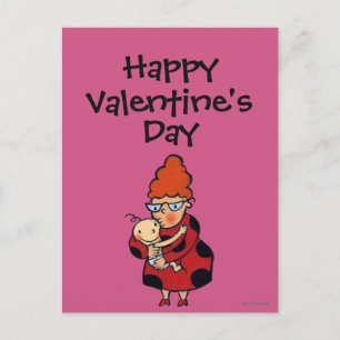 Big Hello Hugs from Auntie in Red Holiday Postcard