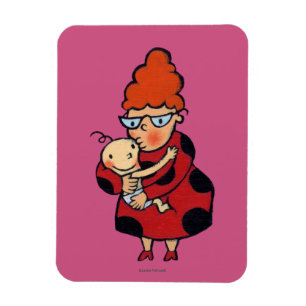 Big Hello Hugs from Auntie in Red Magnet