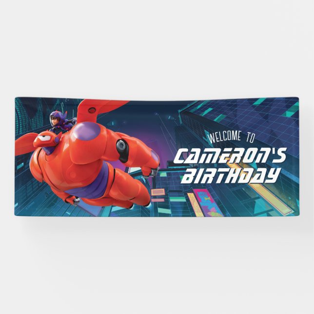 Big Hero 6 Baymax Birthday Banner (Horizontal)