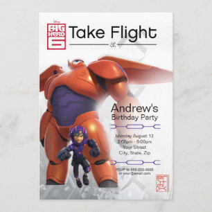 Big Hero 6 Baymax Birthday Invitation