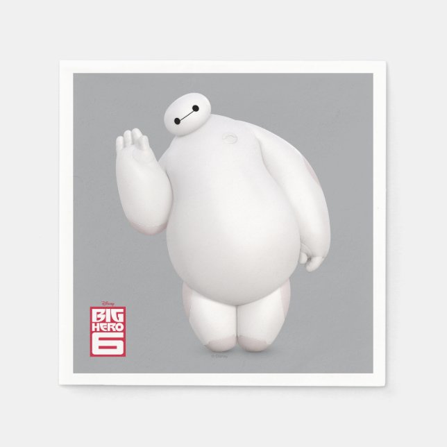 Big Hero 6 Baymax Birthday Napkins (Front)