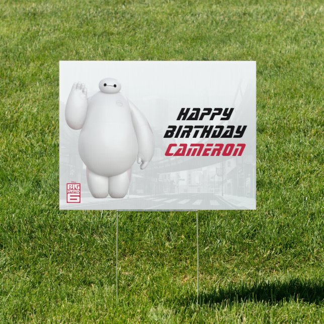 Big Hero 6 Baymax Birthday Sign (Insitu)