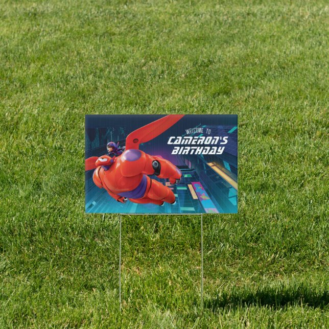 Big Hero 6 Baymax Birthday Sign (Insitu)