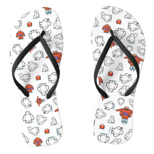 Big Hero 6 Baymax Suit Pattern Flip Flops