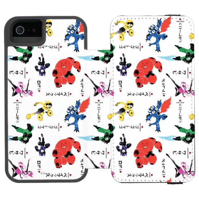 Big Hero 6 Fighting Pattern Incipio iPhone Wallet Case (Folio Open)