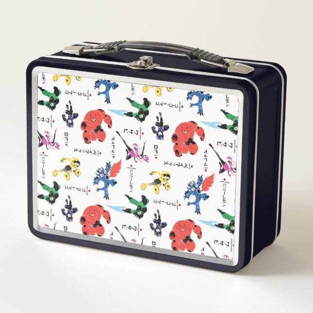 Big Hero 6 Fighting Pattern Metal Lunch Box (Front)