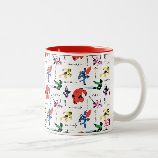 Big Hero 6 Fighting Pattern Two-Tone Coffee Mug (Right)