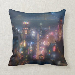 Big Hero 6 Night Sky Throw Pillow