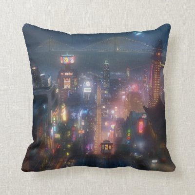 Big Hero 6 Night Sky Throw Pillow