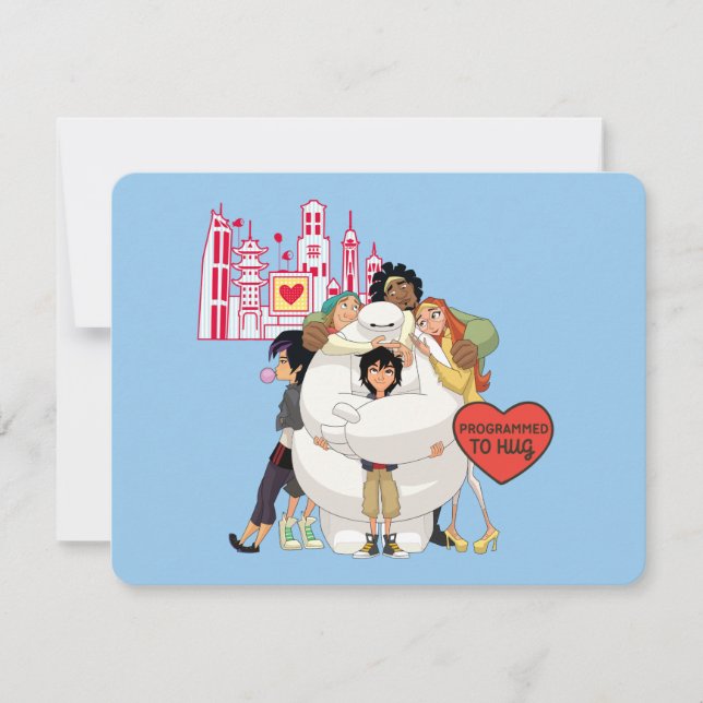 Big Hero 6 | Programmed to Hug Valentine Holiday Card (Front)