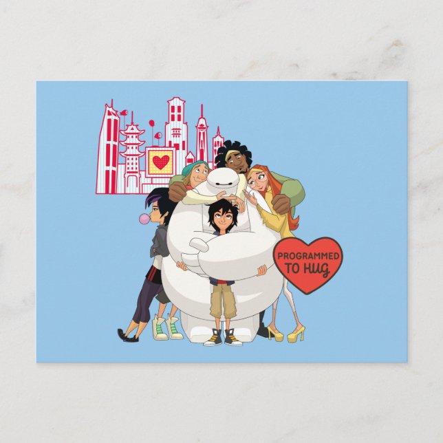 Big Hero 6 | Programmed to Hug Valentine Holiday Postcard (Front)