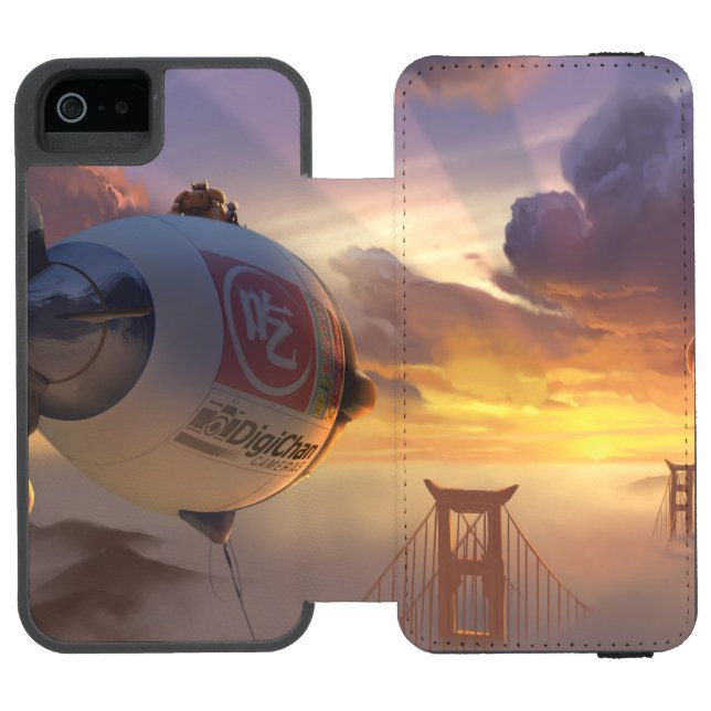 Big Hero Space Ship and Bridge Incipio iPhone Wallet Case (Folio Open)