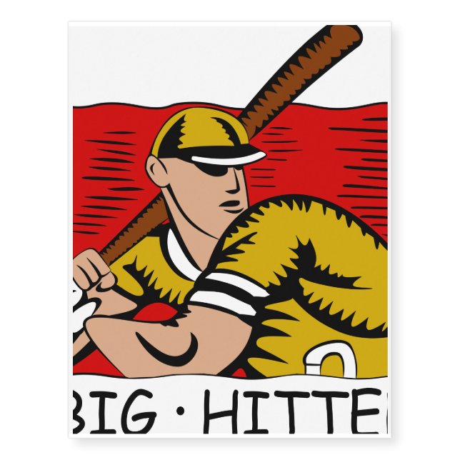Big Hitter Temporary Tattoos (Front)