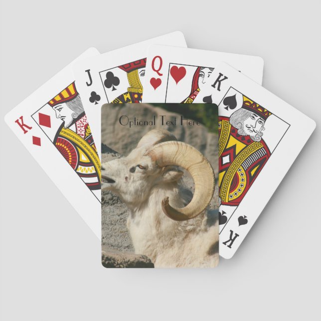 Big Horn Sheep Laughing Poker Cards (Back)