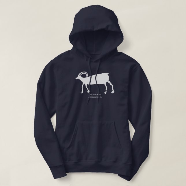 Big Horn Sheep Petroglyph Hoodie (Design Front)