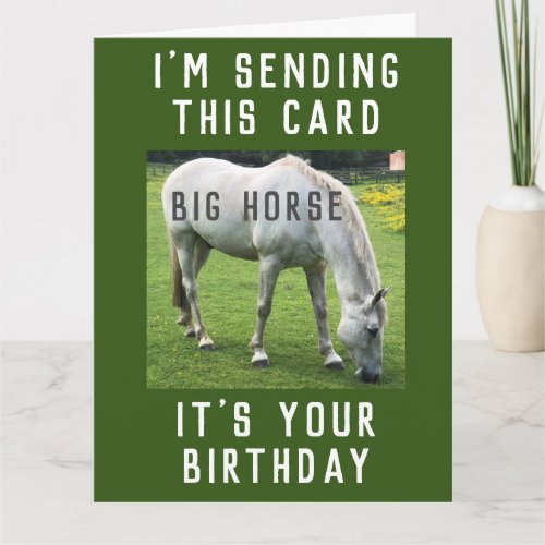 Big Horse Its Your Birthday Card