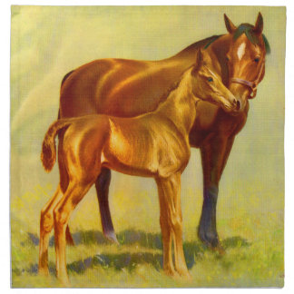 big horse little horse print cloth napkin