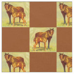 big horse little horse print fabric