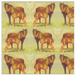 big horse little horse print fabric