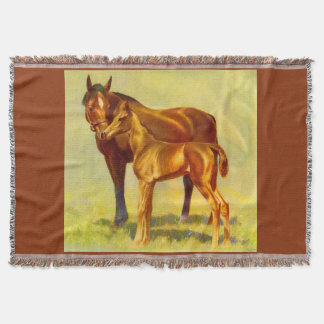 big horse little horse throw blanket