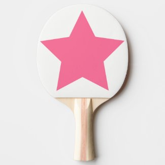 Big Hot Pink Star Ping-Pong Paddle