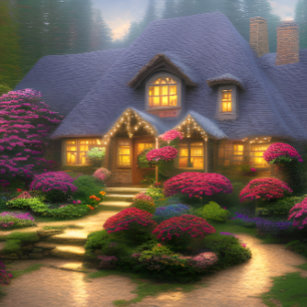 Big House in Woods Jigsaw Puzzle