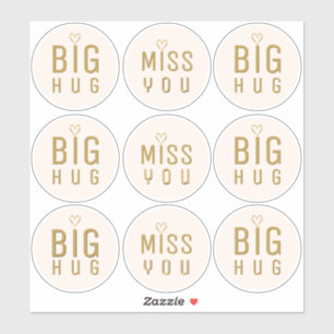 Big Hug and Miss You Labels for Packaging