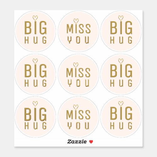 Big Hug and Miss You Labels for Packaging 
