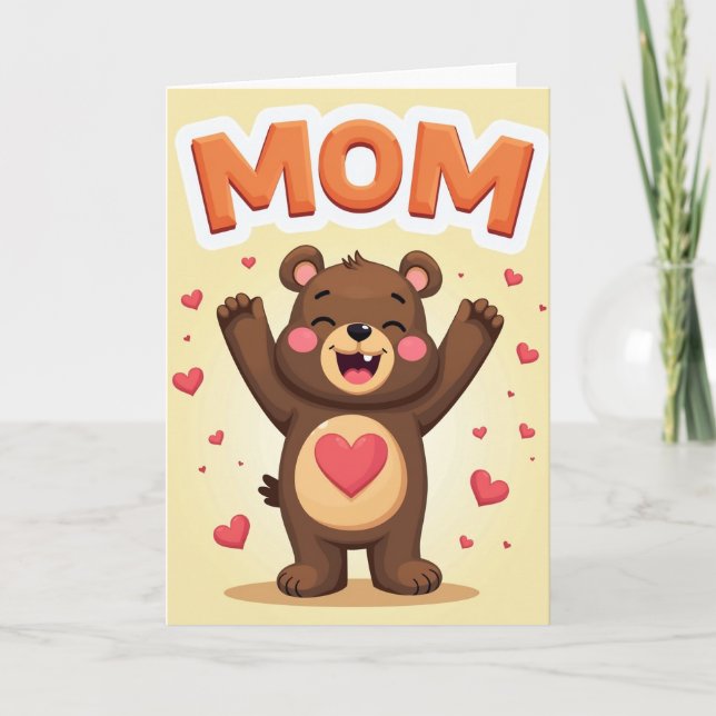 Big Hug Love You Bear Card (Front)