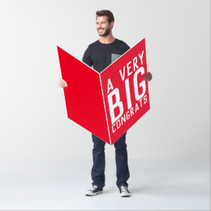 BIG HUGE CONGRATULATIONS OVERSIZED CUSTOM CARD