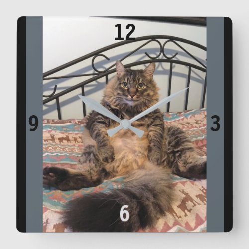 Big Huggable Cat Wall Clock