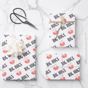 Big Hugs Inside Wrapping Paper Sheets