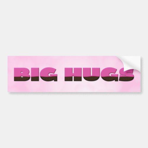 Big Hugs Valentines Day Chocolate Frosted Bumper Sticker