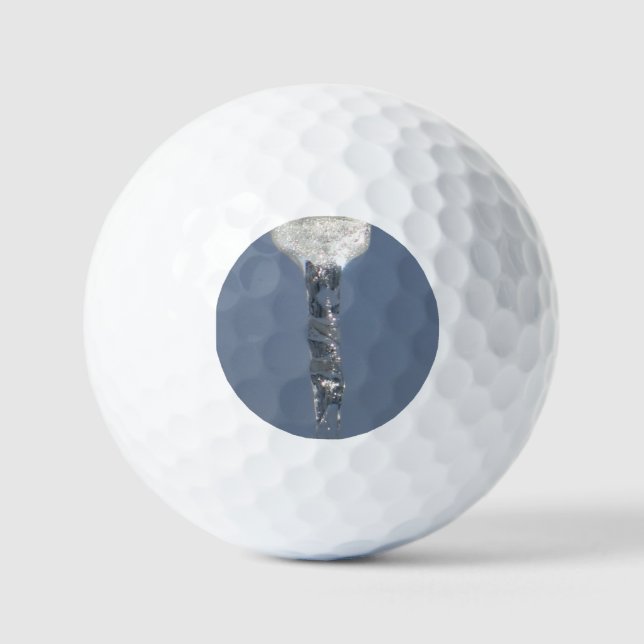 Big Icicle In Blue Sky Golf Balls (Front)