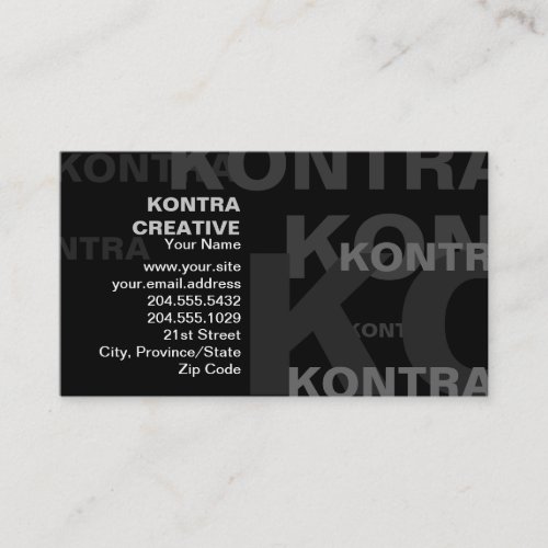 Big Impacting Text Business Card