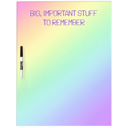 Big Important Rainbow Dry Erase Board