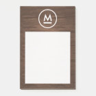 Big Initial Modern Monogram on Brown Wood