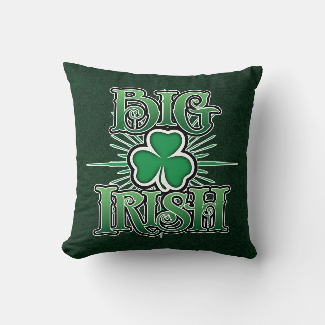 Big Irish Throw Pillow (Front)