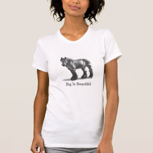 Big Is Beautiful: Draft Horse in Pencil T-Shirt