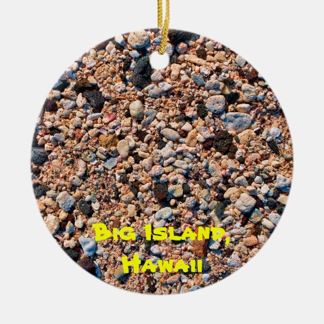 Big Island Beach & Sand Ceramic Ornament (Front)