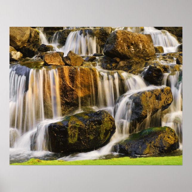Big Island, Hawaii. Cascading stream, Big Island Poster (Front)