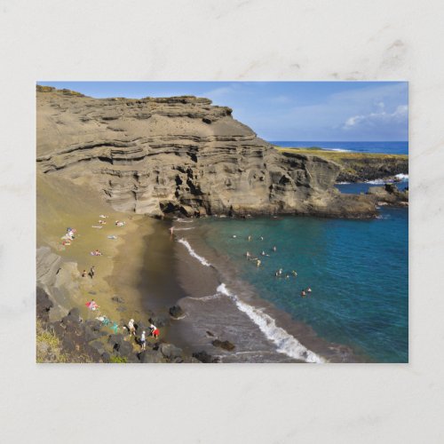 Big Island Hawaii Papakolea Green Sand Beach Postcard