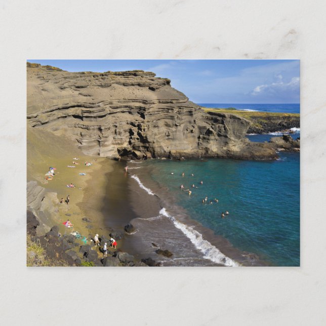 Big Island Hawaii Papakolea Green Sand Beach Postcard (Front)