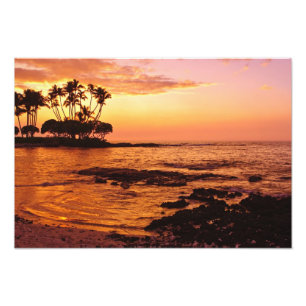 Big Island, Hawaii. Sunset, Big Island Hawaii. 2 Photo Print
