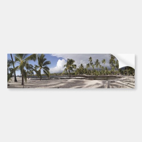 Big Island Hawaii Tropical Beach Coastal Panorama Bumper Sticker